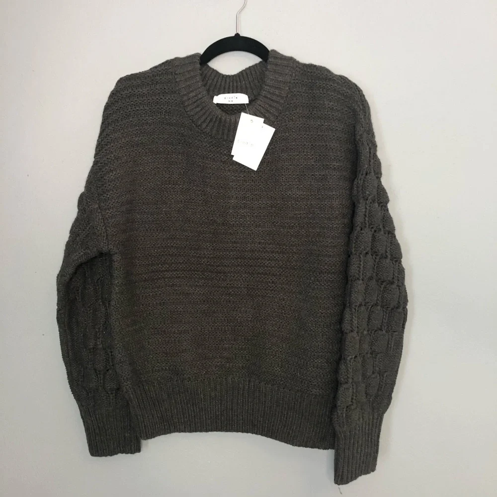 Elodie Bubble sleeve pullover sweater NWT size M